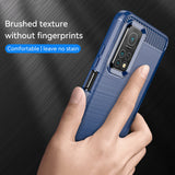 Husa pentru Xiaomi Mi 10T Pro 5G, Techsuit Carbon Silicone, albastru