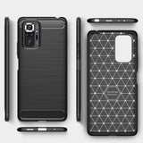 Husa pentru Xiaomi Redmi Note 10 Pro, Techsuit Carbon Silicone, albastru