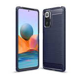 Husa pentru Xiaomi Redmi Note 10 Pro, Techsuit Carbon Silicone, albastru