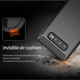 Husa pentru Samsung Galaxy S10 Plus, Techsuit Carbon Silicone, albastru