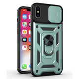 Husa pentru iPhone X, iPhone 10, Techsuit CamShield Series, albastru