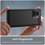 Husa pentru Motorola Edge 30 Ultra, Techsuit Carbon Silicone, albastru