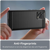 Husa pentru Motorola Moto G72, Techsuit Carbon Silicone, albastru