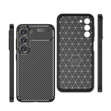 Husa pentru Samsung Galaxy S23, Techsuit CarbonFiber, negru