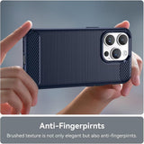 Husa pentru iPhone 14 Pro, Techsuit Carbon Silicone, albastru
