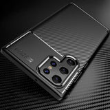 Husa pentru Samsung Galaxy S22 Ultra 5G, Techsuit CarbonFiber, negru