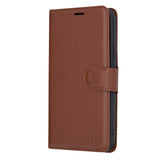 Husa pentru iPhone 12 Pro, Techsuit Leather Folio, maro