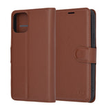 Husa pentru iPhone 12 Pro, Techsuit Leather Folio, maro