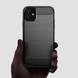 Husa pentru iPhone 11, Techsuit Carbon Silicone, albastru