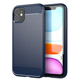 Husa pentru iPhone 11, Techsuit Carbon Silicone, albastru