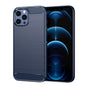 Husa pentru iPhone 12 Pro Max, Techsuit Carbon Silicone, albastru