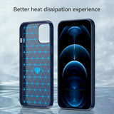 Husa pentru iPhone 12 Pro Max, Techsuit Carbon Silicone, albastru