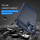 Husa pentru iPhone 12 Pro Max, Techsuit Carbon Silicone, albastru