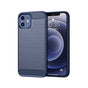 Husa pentru iPhone 12, Techsuit Carbon Silicone, albastru