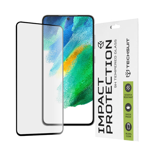 Folie de protectie pentru Samsung Galaxy S21 FE 5G, Techsuit 111D Full Cover / Full Glue Glass