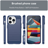 Husa pentru iPhone 15 Pro, Techsuit Carbon Silicone, albastru