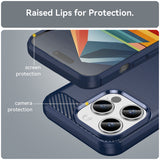 Husa pentru iPhone 15 Pro, Techsuit Carbon Silicone, albastru