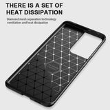 Husa pentru Samsung Galaxy S21 Ultra 5G, Techsuit CarbonFiber, negru