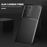 Husa pentru Samsung Galaxy S21 Ultra 5G, Techsuit CarbonFiber, negru