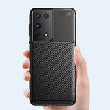 Husa pentru Samsung Galaxy S21 Ultra 5G, Techsuit CarbonFiber, negru
