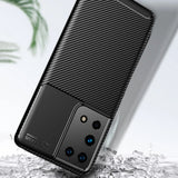 Husa pentru Samsung Galaxy S21 Ultra 5G, Techsuit CarbonFiber, negru