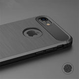 Husa pentru iPhone 7 Plus, Techsuit Carbon Silicone, albastru