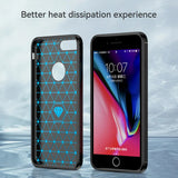 Husa pentru iPhone 7 Plus, Techsuit Carbon Silicone, albastru