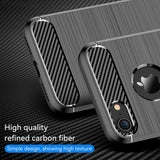 Husa pentru iPhone 7, Techsuit Carbon Silicone, albastru