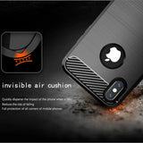 Husa pentru iPhone XS Max, Techsuit Carbon Silicone, albastru