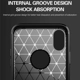 Husa pentru iPhone XS Max, Techsuit Carbon Silicone, albastru