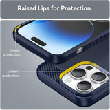 Husa pentru iPhone XR, Techsuit Carbon Silicone, albastru