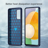 Husa pentru Samsung Galaxy A52 5G, Techsuit Carbon Silicone, albastru