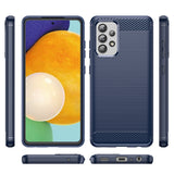 Husa pentru Samsung Galaxy A52 5G, Techsuit Carbon Silicone, albastru
