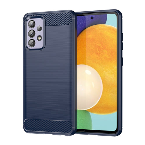 Husa pentru Samsung Galaxy A52 5G, Techsuit Carbon Silicone, albastru