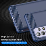 Husa pentru Samsung Galaxy A52 5G, Techsuit Carbon Silicone, albastru