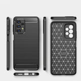 Husa pentru Samsung Galaxy A13 4G, Techsuit Carbon Silicone, albastru