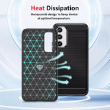 Husa pentru Samsung Galaxy A54, Techsuit Carbon Silicone, albastru