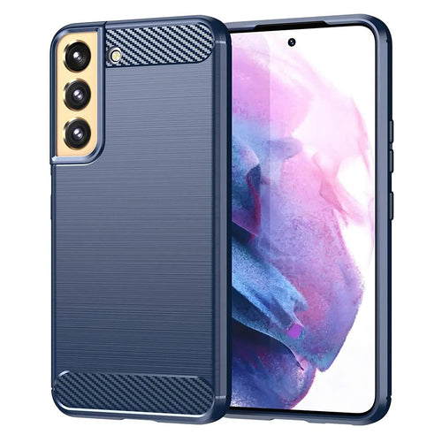 Husa pentru Samsung Galaxy S21 Plus 5G, Techsuit Carbon Silicone, albastru