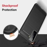 Husa pentru Samsung Galaxy S21 Plus 5G, Techsuit Carbon Silicone, albastru