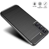 Husa pentru Samsung Galaxy S21 Plus 5G, Techsuit Carbon Silicone, albastru