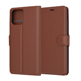 Husa pentru iPhone 13 Pro Max, Techsuit Leather Folio, maro