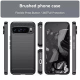 Husa pentru Google Pixel 9 Pro XL, Techsuit Carbon Silicone, albastru