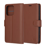 Husa pentru iPhone 14 Pro, Techsuit Leather Folio, maro