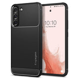 Husa pentru Samsung Galaxy S22 5G, Spigen Rugged Armor (ACS03986), negru
