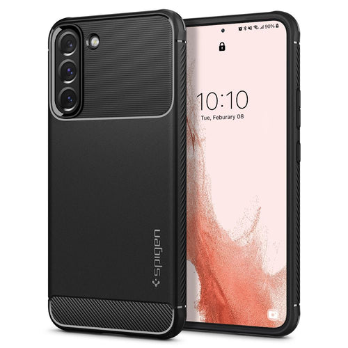 Husa pentru Samsung Galaxy S22 5G, Spigen Rugged Armor (ACS03986), negru