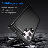 Husa pentru Samsung Galaxy S23 Ultra, Techsuit Carbon Silicone, albastru