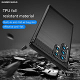 Husa pentru Samsung Galaxy S24 Ultra, Techsuit Carbon Silicone, albastru