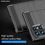 Husa pentru Samsung Galaxy S21 Ultra 5G, Techsuit Carbon Silicone, albastru
