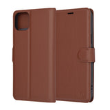 Husa pentru iPhone 15 Plus, Techsuit Leather Folio, maro