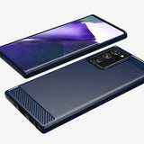 Husa pentru Samsung Galaxy Note 20 Ultra 5G, Techsuit Carbon Silicone, albastru